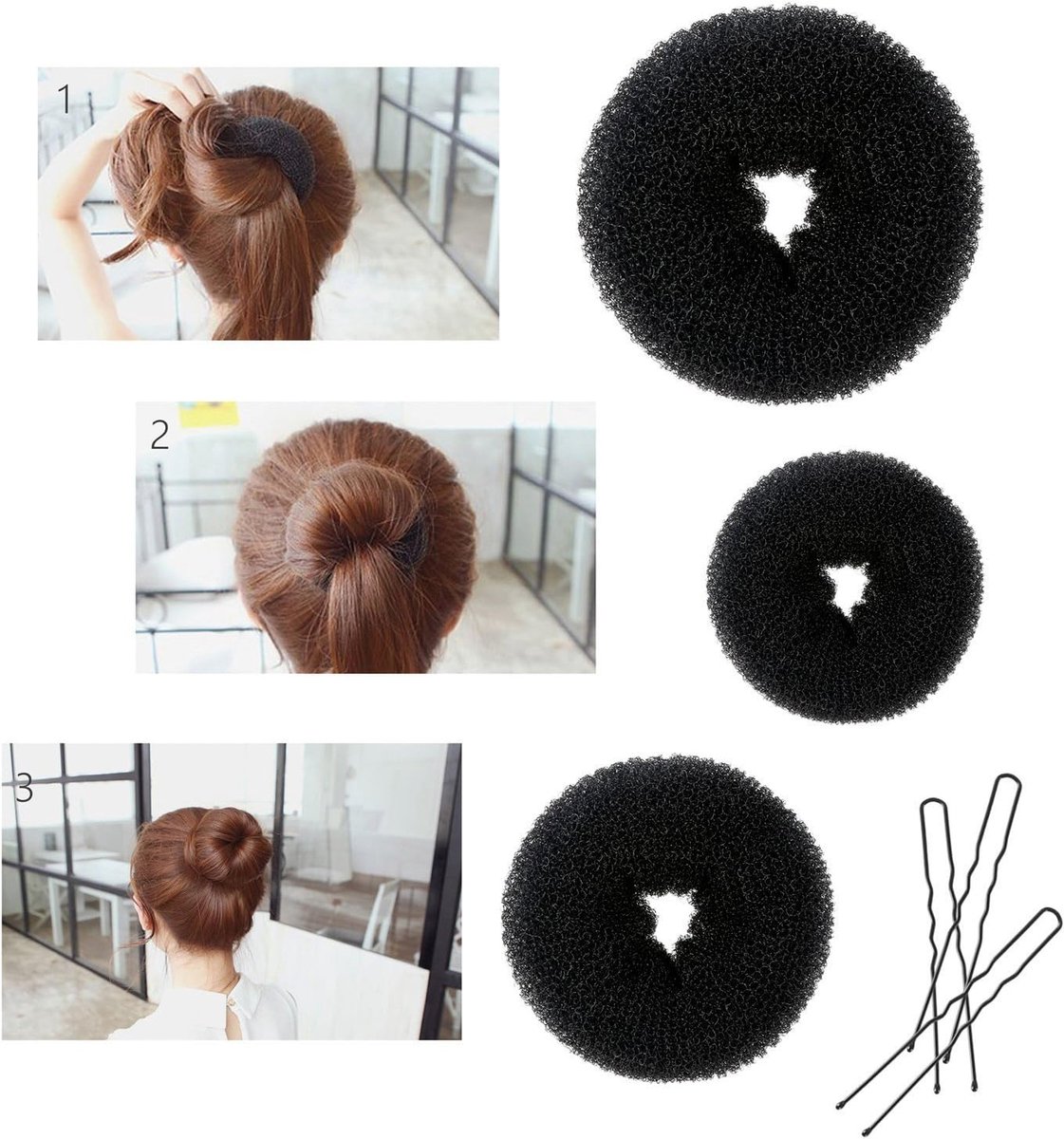 Hairstyle aid set with German instructions (English language not guaranteed), simple hairstyles for everyone to - ShopVlot