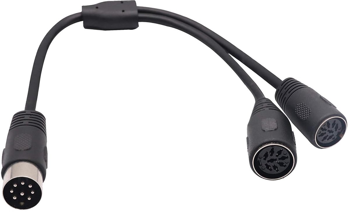 Din 8-Pin Male to Female Adapter Audio Speaker Cable Din 8-Pins Male to 2 Female Speaker Audio System Microphone - ShopVlot