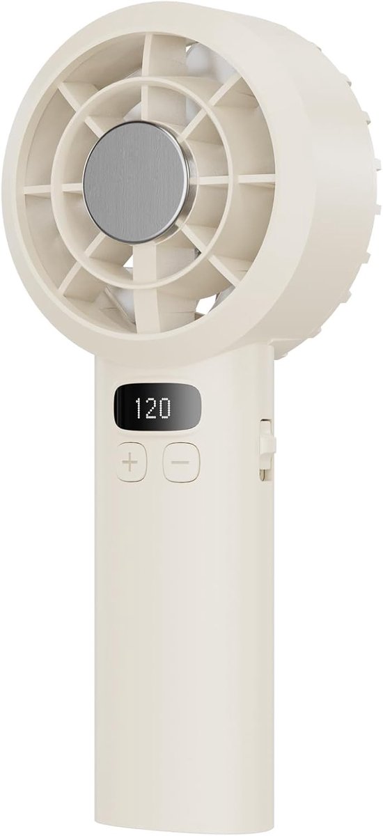 Handheld Fan, Mini Fan 3000mAh USB Rechargeable 1-120 Levels Adjustable with LED Screen, Silent Portable Fan, Ideal - ShopVlot