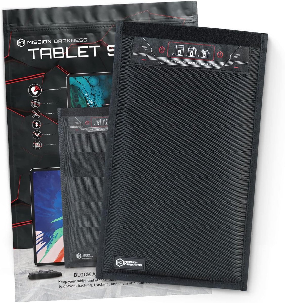 Mission Darkness Non-Window Faraday Bag for Tablets // Device Shielding for Law Enforcement, Military, Executive - ShopVlot