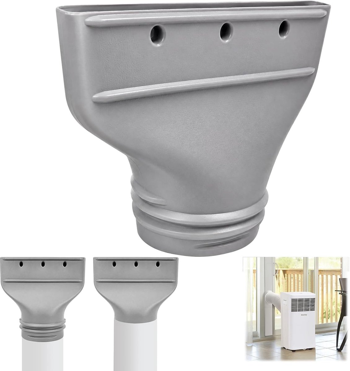 Adapter voor slang van draagbare airconditioner 130/150 mm, plat - ShopVlot