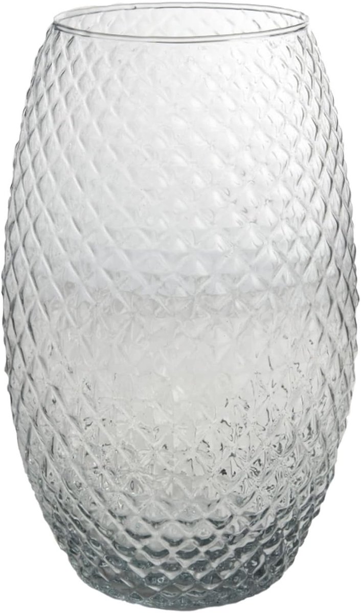 Diamond Amaryllis vase - clear - 13x13x26cm - glass - ShopVlot