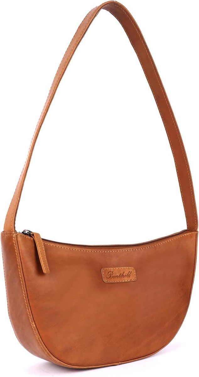Benthill Women's Shoulder Bag, Genuine Leather, Handle Bag Made of High Quality Cowhide Leather, Small Vintage Hobo Bag - ShopVlot