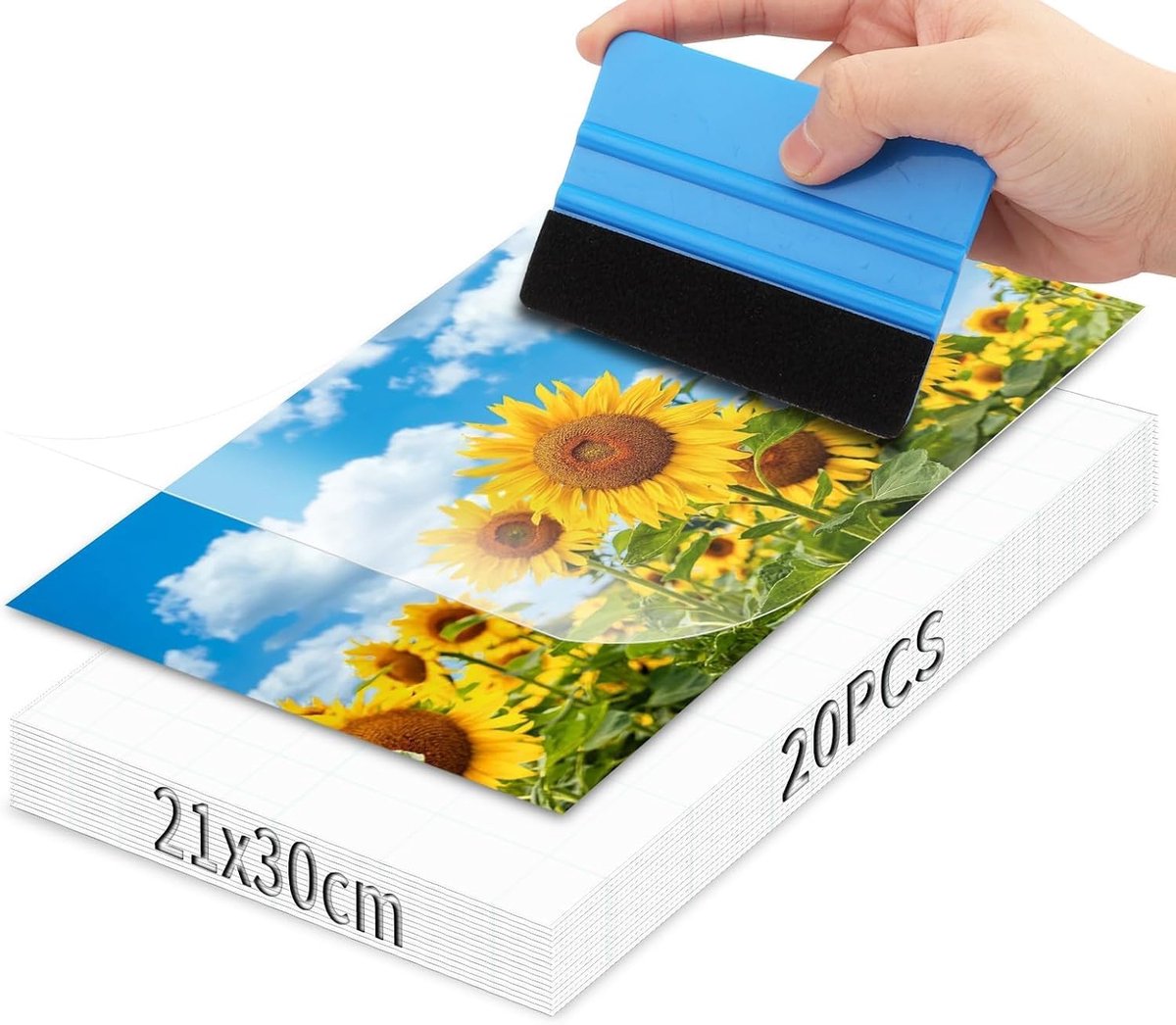Lamineerfolies A4 set van 20 - 30 x 21,3 cm - Transparant - Bescherm je foto's zonder machine - ShopVlot