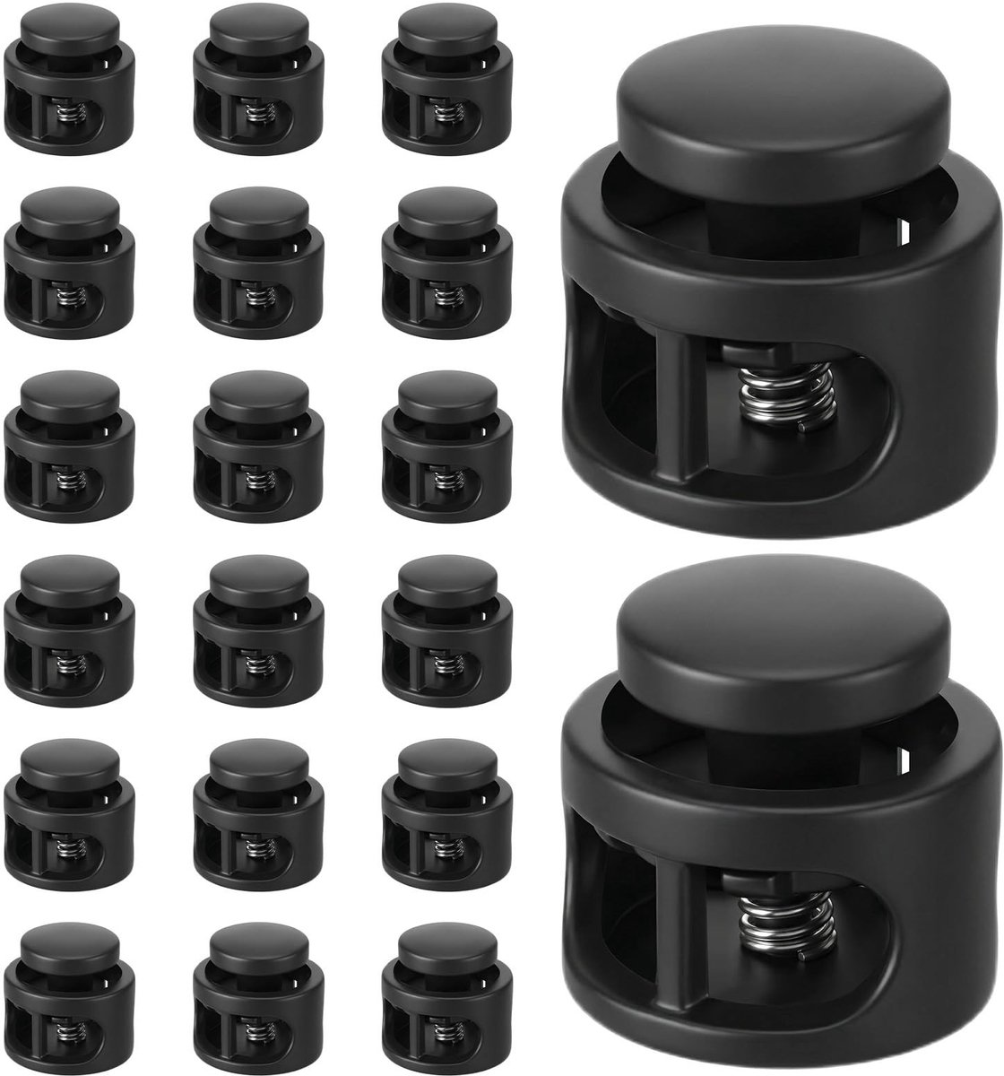 Solidchoice - Set van 20 Plastic Koordstopper met 2 Gaten