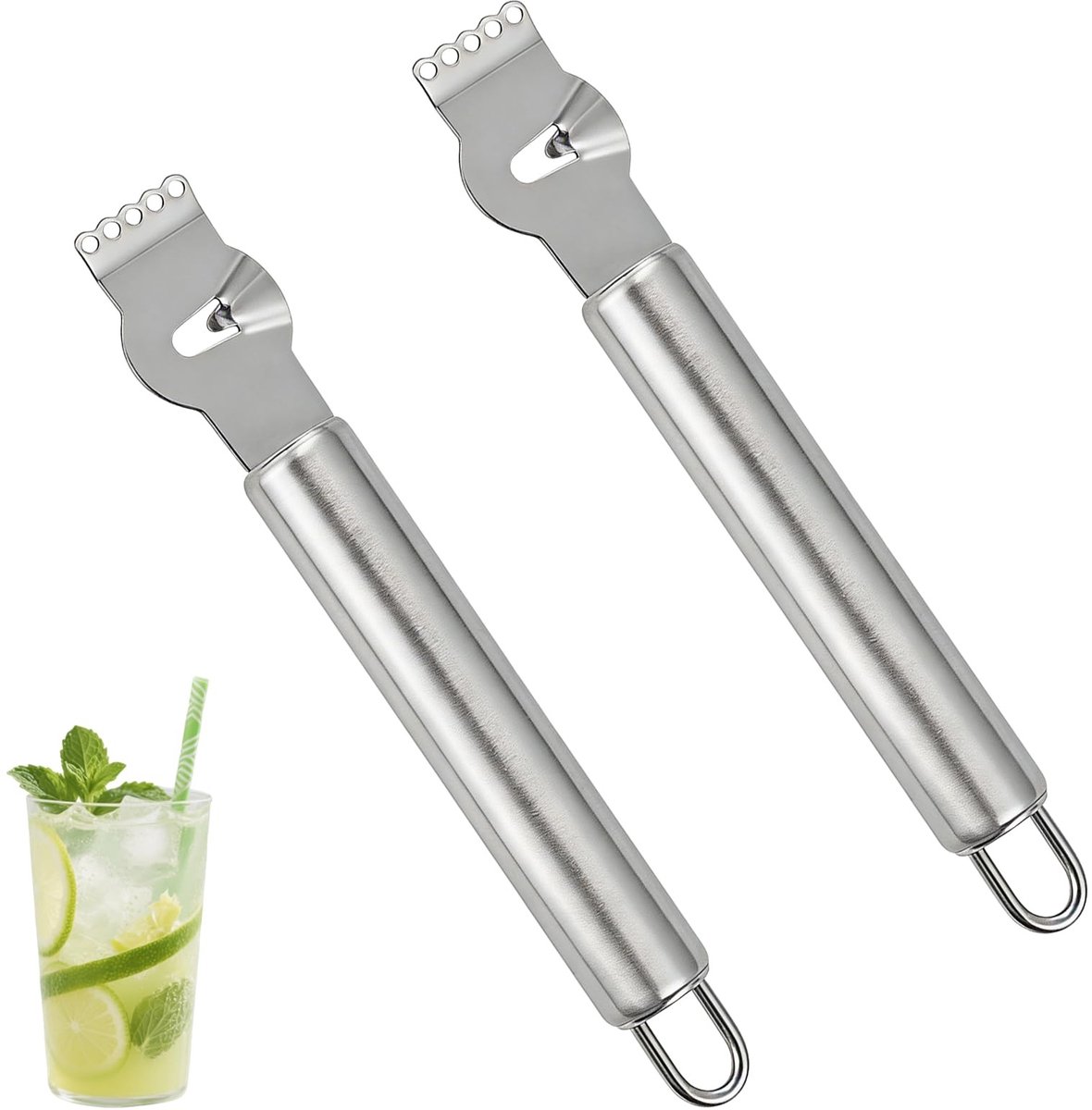 Solidchoice - Set van 2 RVS Citrusschrapers voor Keuken