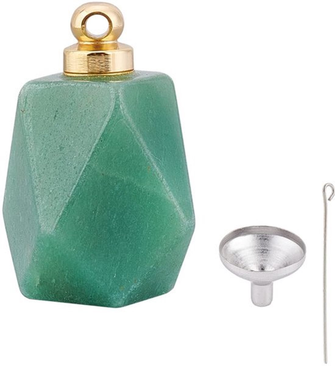 Ashes Pendant 33x18x23mm - Groene Aventurijn Crematie Ketting - Herinnerings Sieraden