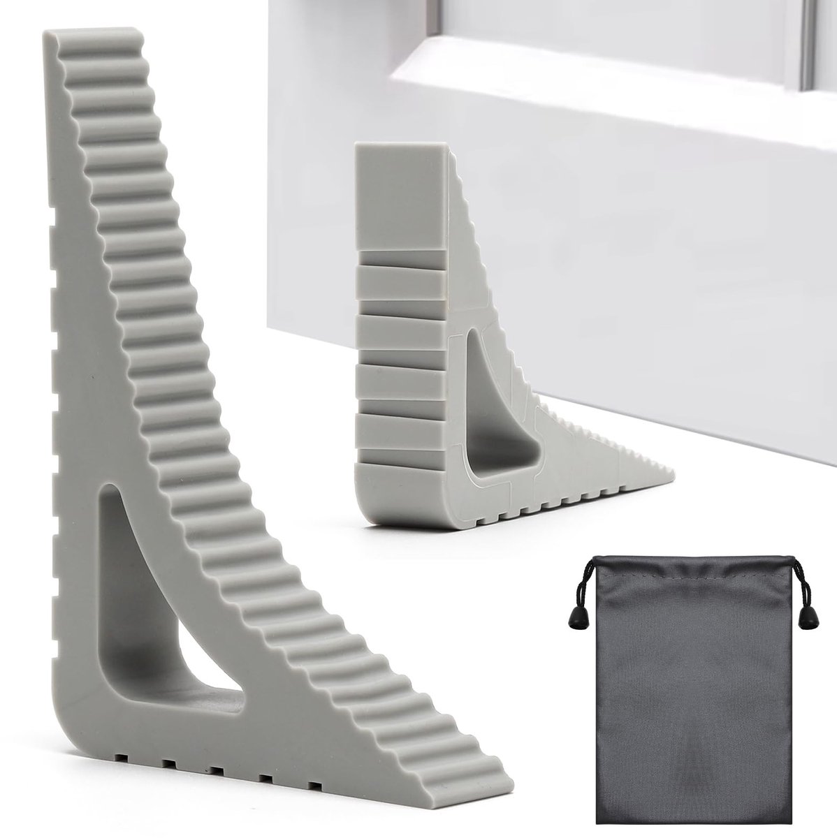 Solidchoice - Set van 2 Waterdichte Deurstoppers van Rubber