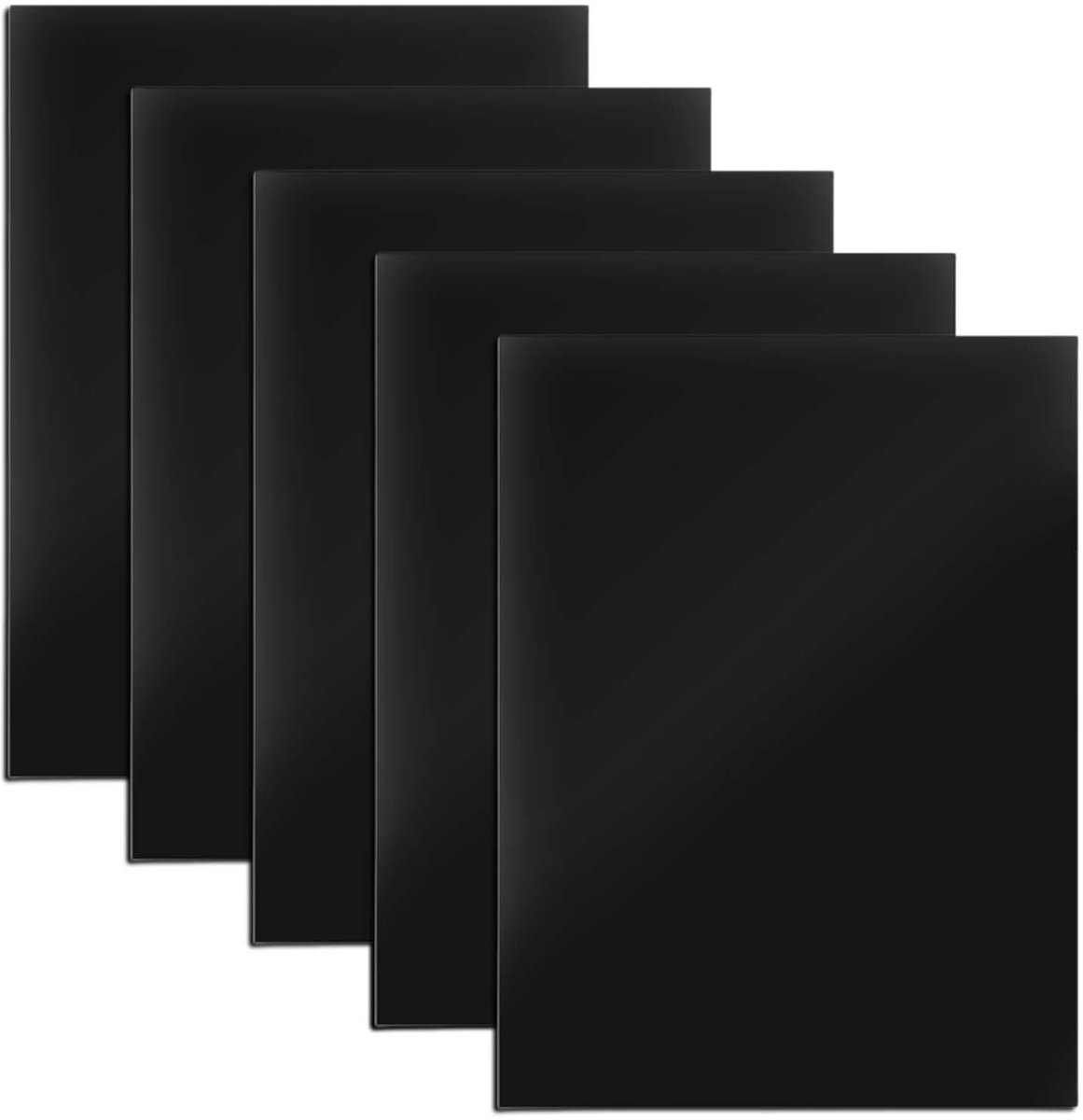 Solidchoice - Set van 5 Zwarte Kunststof Platen voor Modelbouw