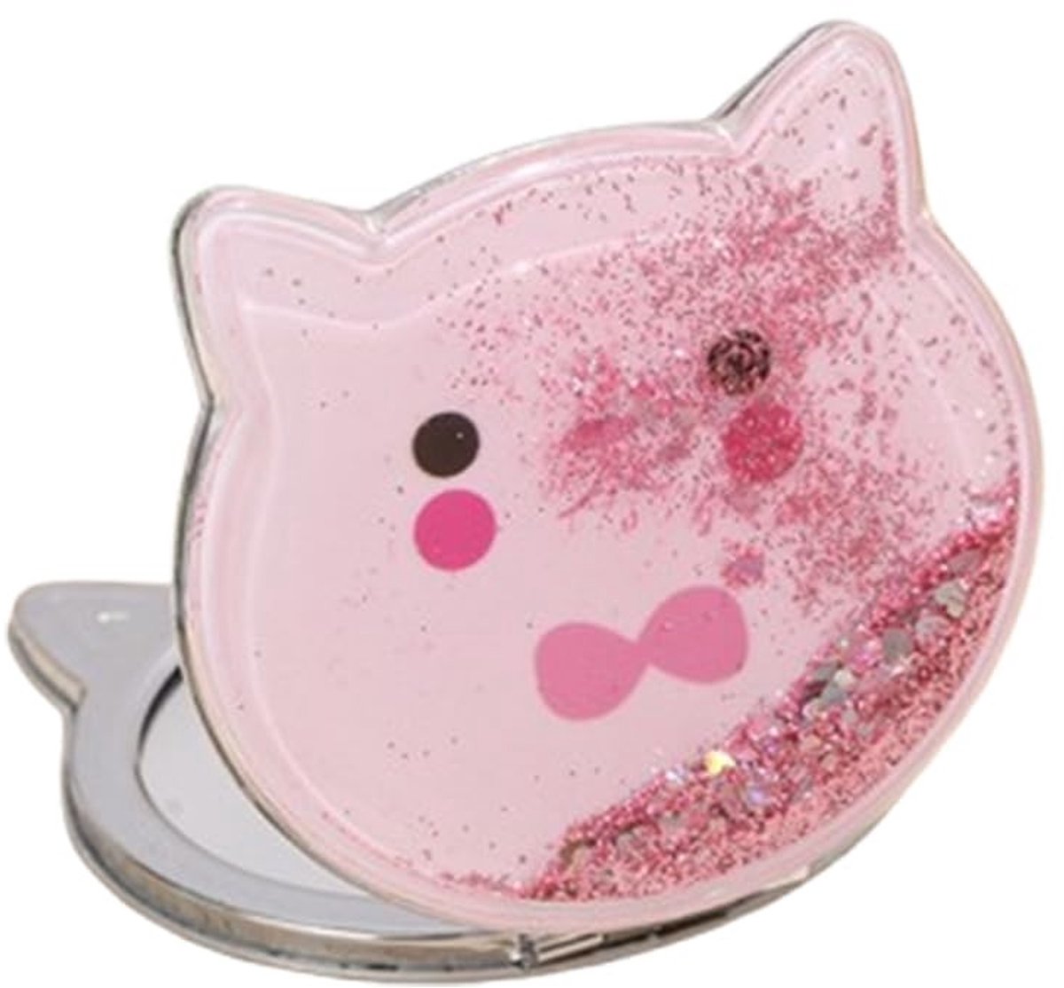 Solidchoice - Compact Spiegel met Kat Ontwerp voor Reizen en Make-up