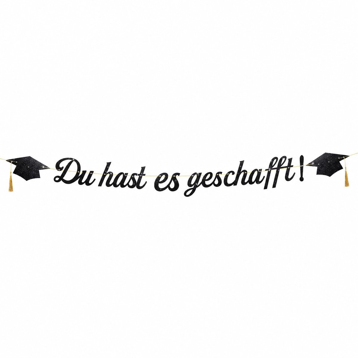 Solidchoice - Afstudeerslinger met Hartelijke Felicitaties en Glitter