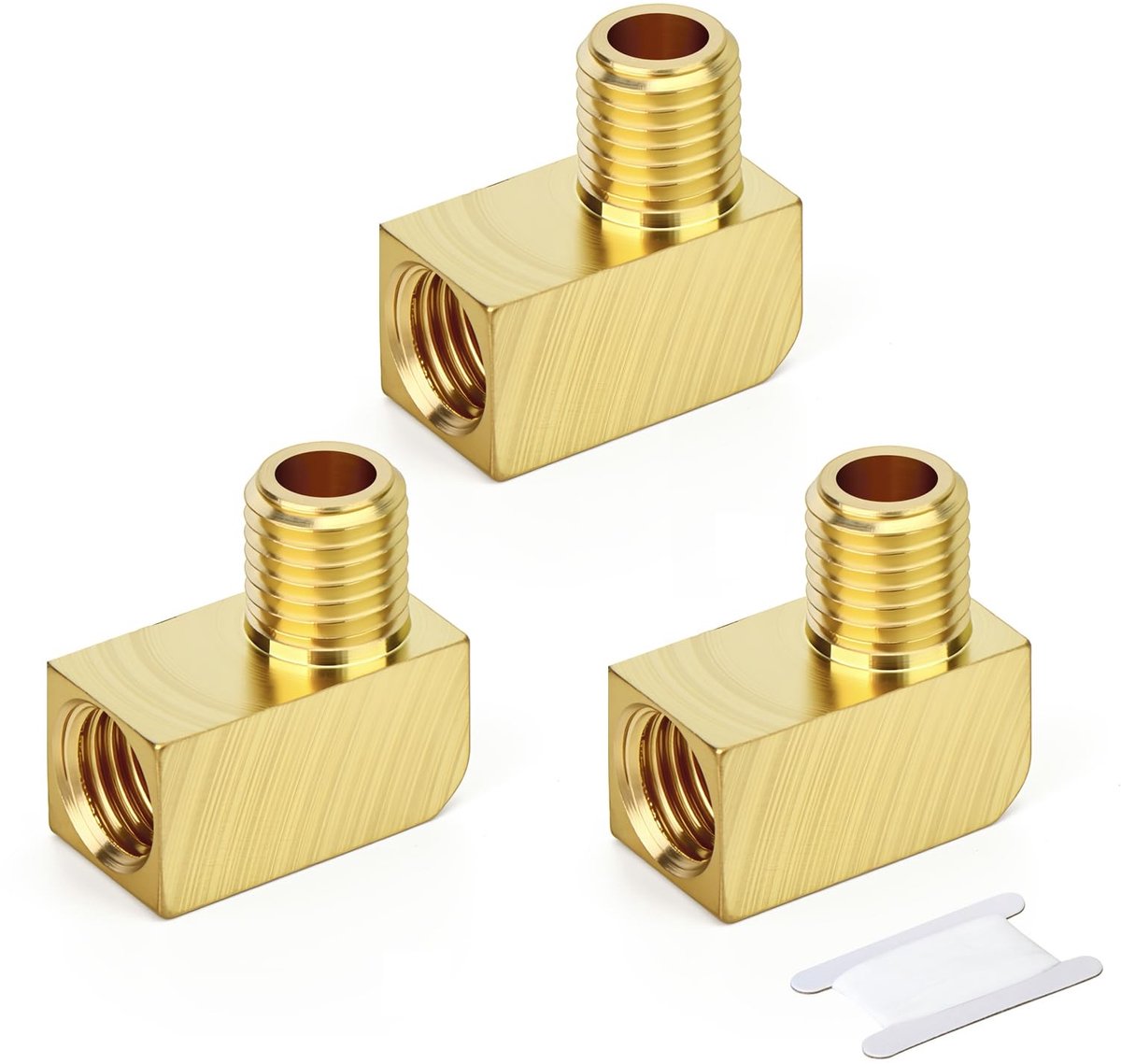 Solidchoice - Set van 3 Koper Bochtverbinders voor Lucht en Waterleidingen