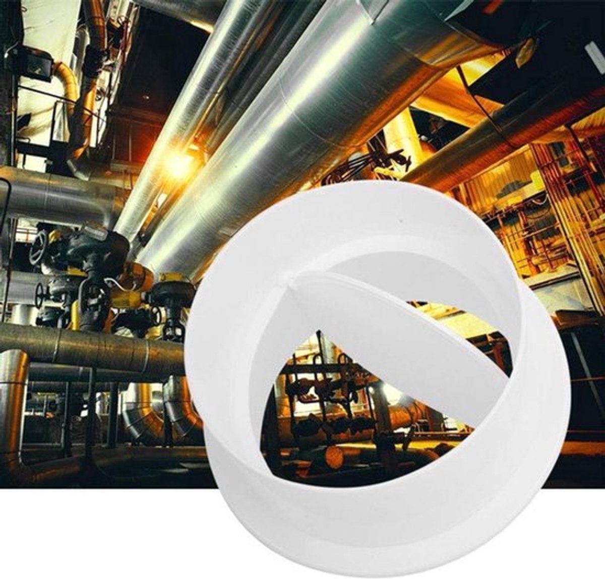 10cm Pull-back Duct Damper gemaakt van lichtgewicht ABS-materiaal met zwaartekracht gesloten terugslagklep voor ventilatie - Achteruitblazende ventilator