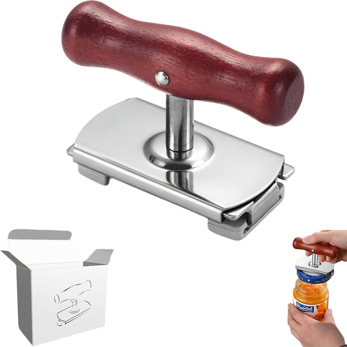 Solidchoice - Handmatige Blikopener met Ergonomisch Houten Handvat