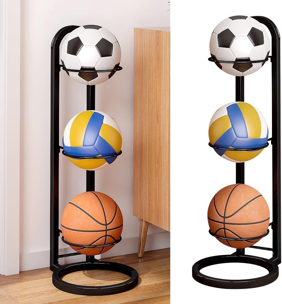 Solidchoice - Stabiele Ballenopbergstandaard voor Basketbal en Voetbal