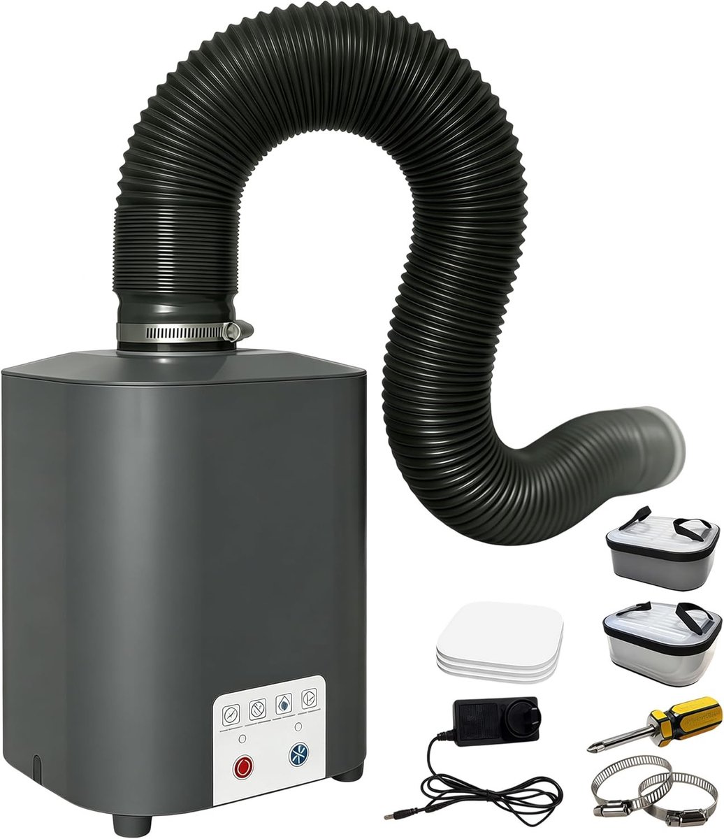 Luchtreiniger voor Lasergraveerder - Draagbaar - 50 W - 3-traps Filtersysteem - Voor Werkplaatsen