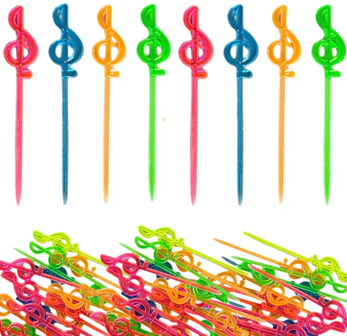 Solidchoice - Set van 200 Plastic Voedselspiesjes voor Feestjes