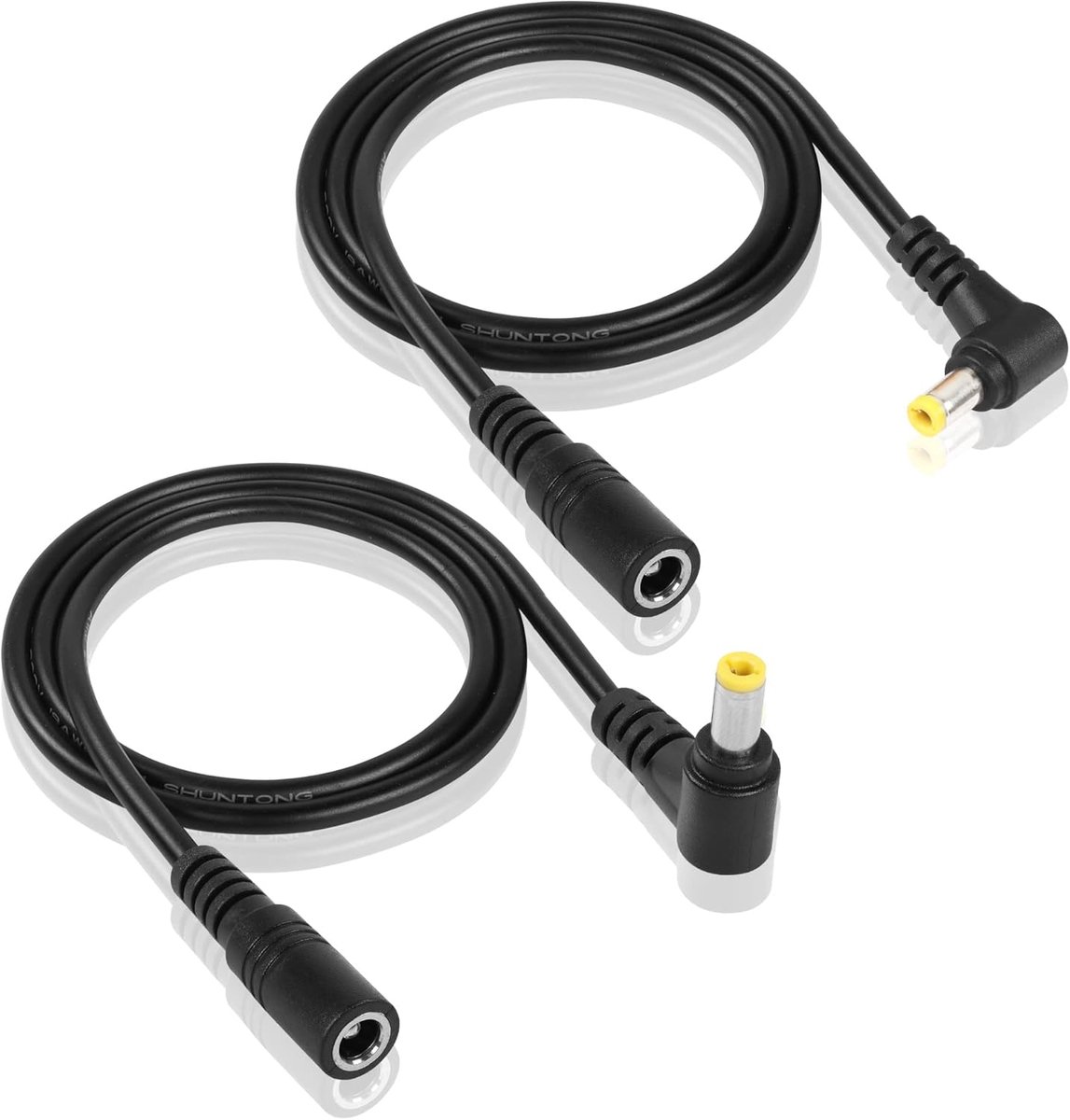 DC 5.5mm x 2.5mm Power Extension Kabel 0.5M - 90 graden ontwerp - Geschikt voor CCTV en strips - Flexibel gebruik - ShopVlot