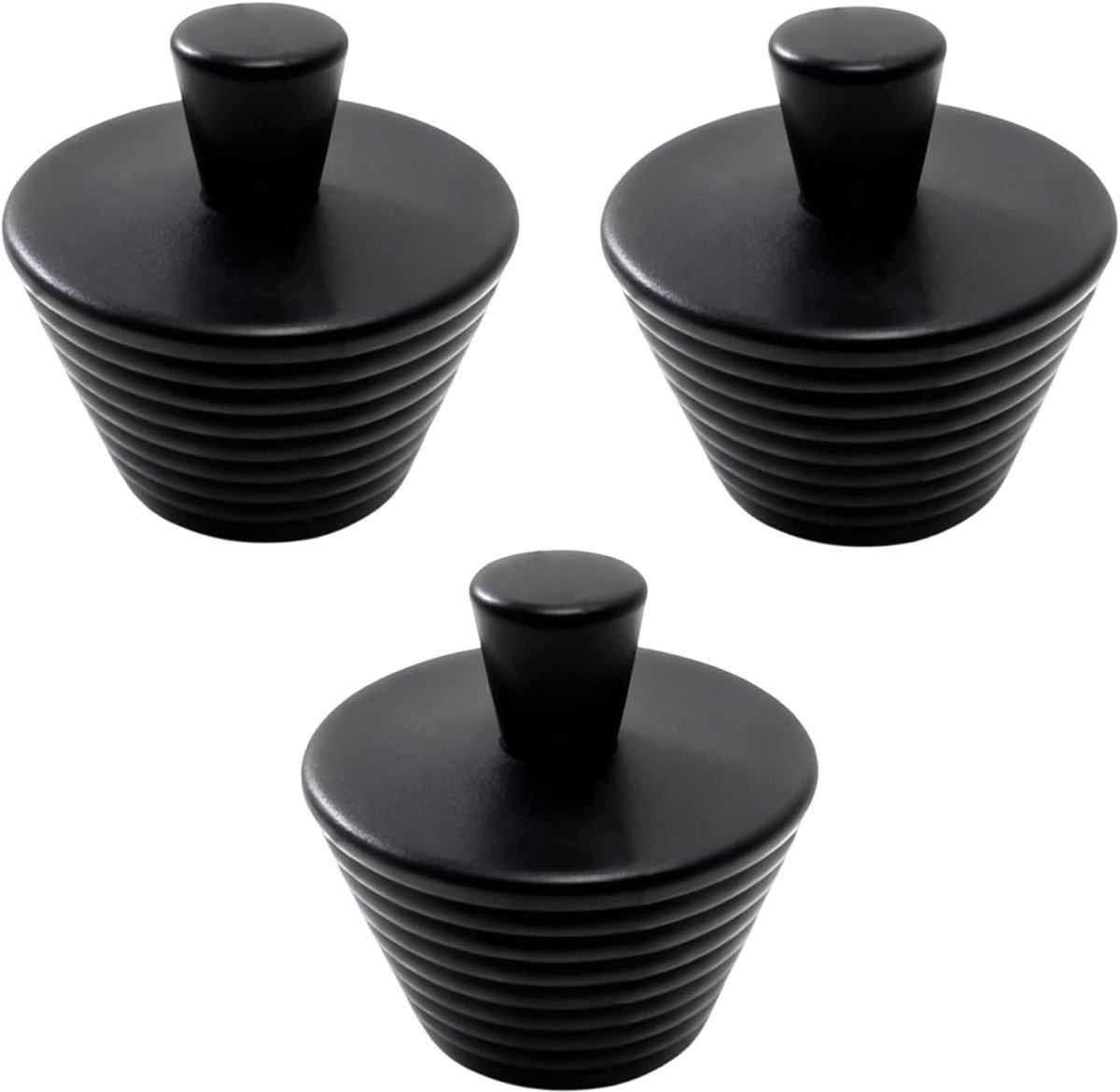 Afvoerstop voor wastafel - 3 stuks - rubber - waterdicht - ShopVlot