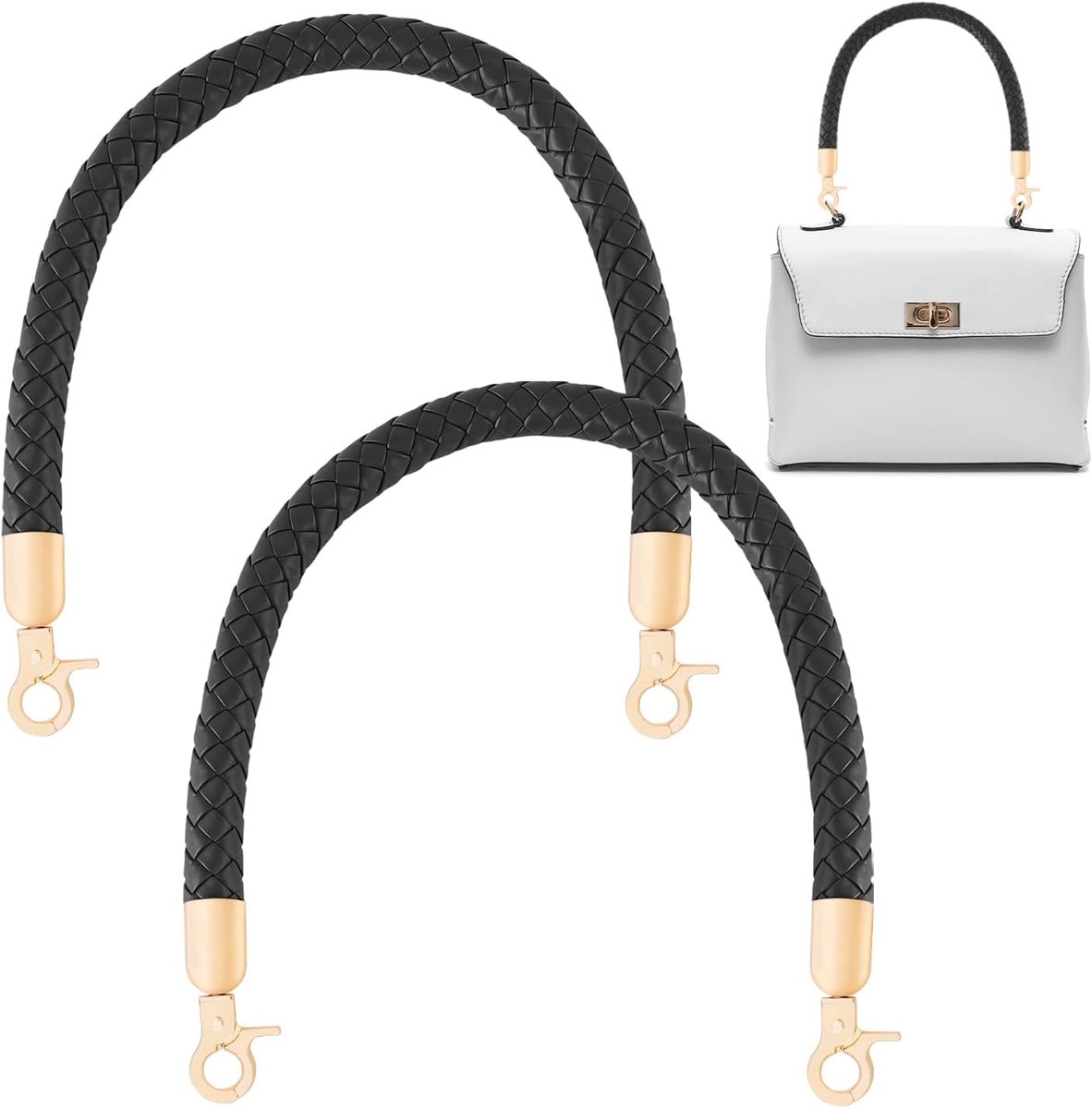 Leren Tas Handvatten 60cm - Gevlochten Leer - Vervanghandvatten - Geschikt voor DIY Tassen - ShopVlot