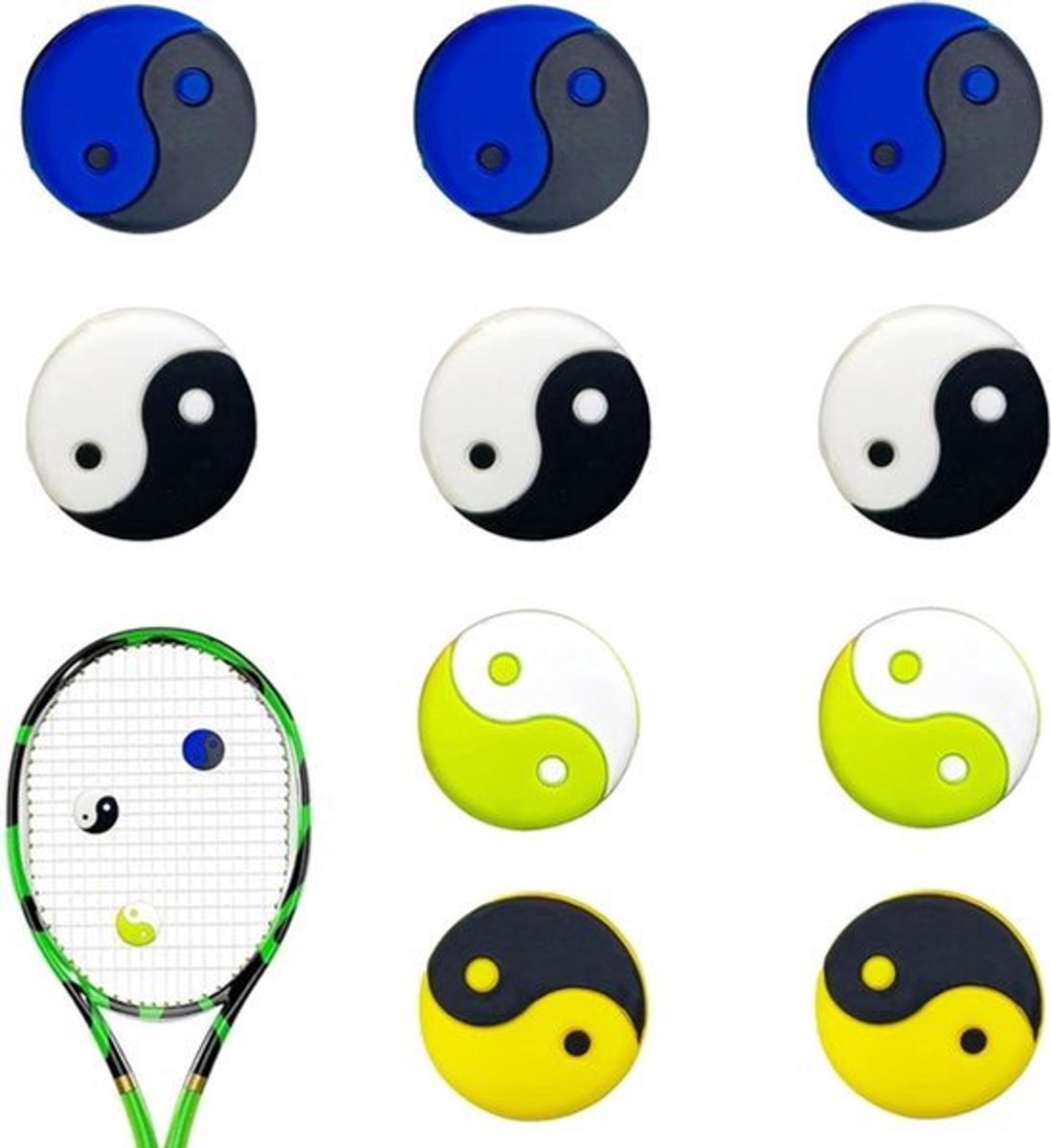 4 Stuks Tennis Demper - Tennisaccessoires voor Heren - Tennisrackets - Schokdempers voor Tennis - Atleten Sport Training - Outdoor Activiteiten