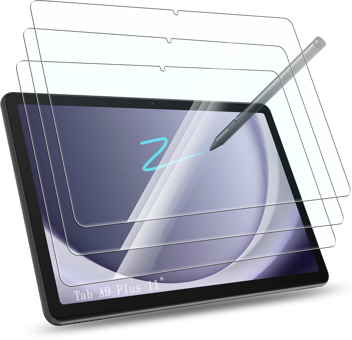 Solidchoice - 3 Screen Protectors voor Samsung Galaxy Tab A9 Plus 11 Inch