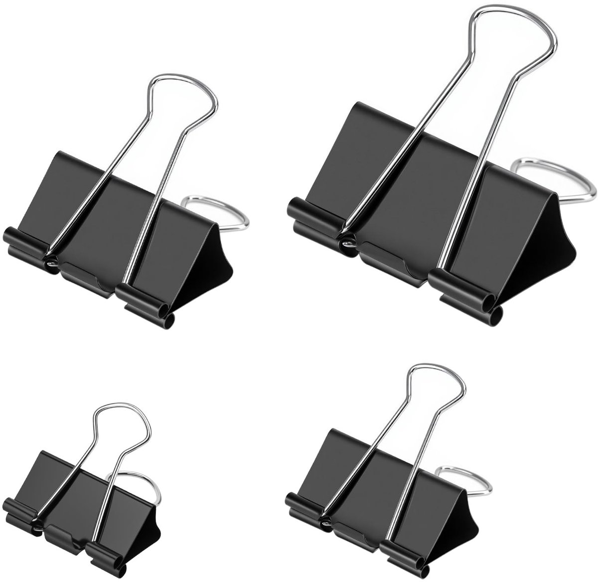 Solidchoice - Set van 60 Foldback Klemmen in Diverse Maten