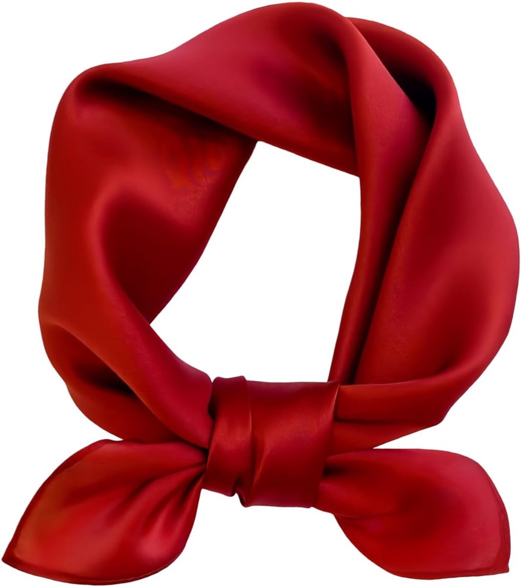 Zijden Sjaal 53 x 53 cm - 100% Moerbeizijde - Bordeauxrood - Perfect voor Haar en Nek - ShopVlot