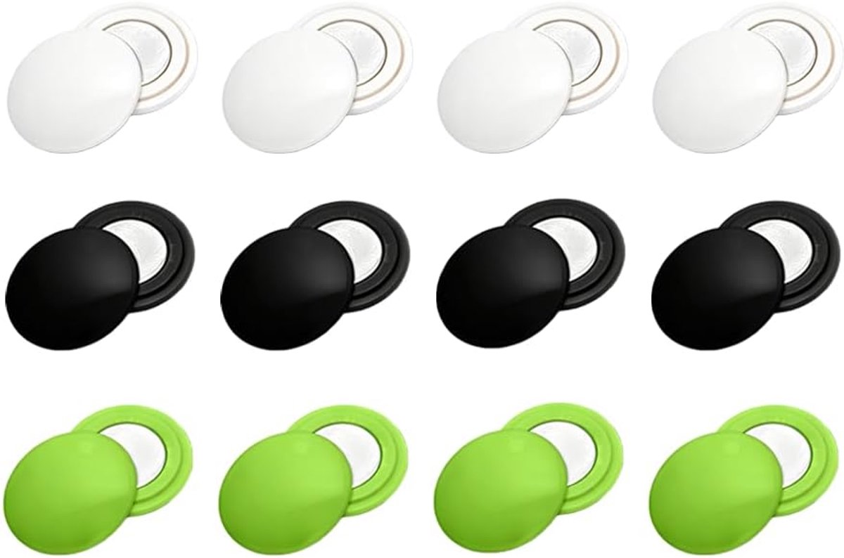 Startnummerhouder magnetisch 12 stuks - wit zwart groen - licht en comfortabel - betrouwbare grip zonder naalden - ShopVlot