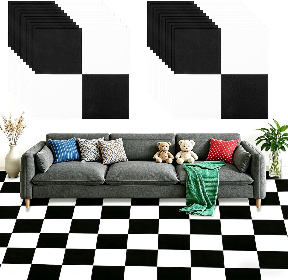 Tegelstickers 30 x 30 cm - Zelfklevend vinyl - Waterdicht matte plaktegels - Eenvoudig te installeren - ShopVlot