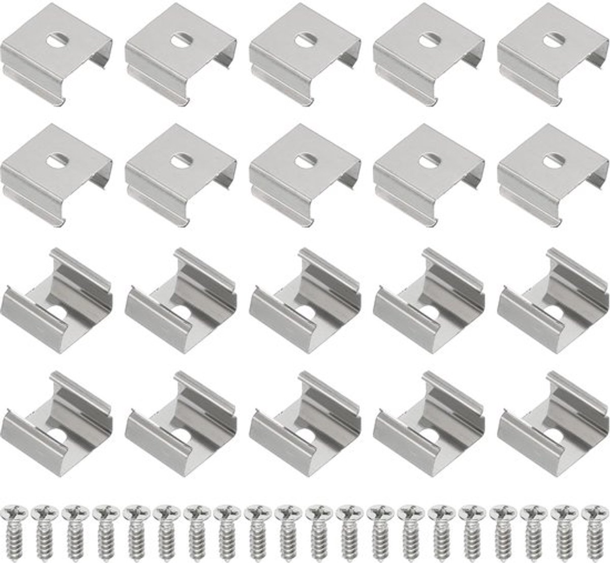 Ledstripclips 120 Stuks - Roestvrijstalen Bevestigingsklemmen voor 14-15 mm Ledstrips