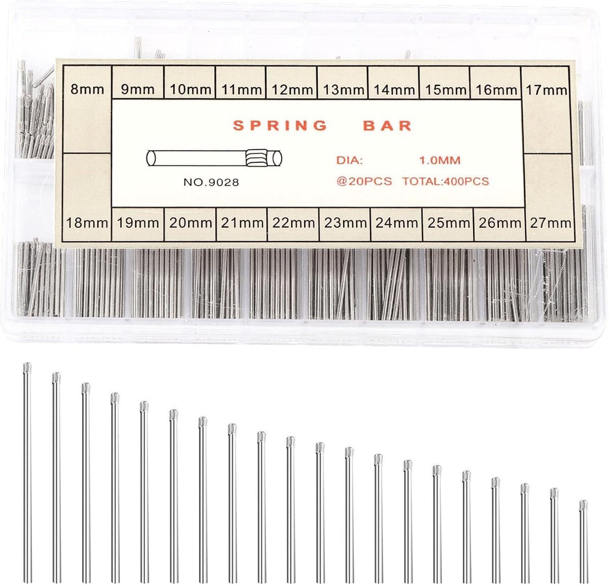 Horloge link pin accessoire 1mm - metalen band veerstiften - ideaal voor horloge reparatie - eenvoudige vervanging - ShopVlot