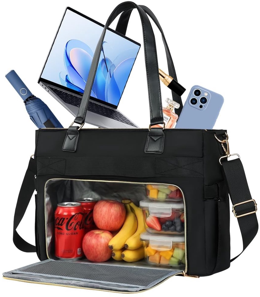 Solidchoice - Draagtas voor Dames met Geïsoleerde Lunchtas en Laptopcompartiment