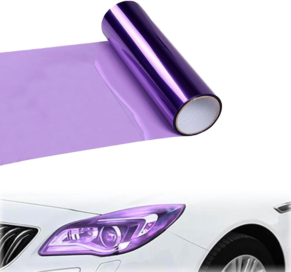 Hoofdlichtfolie 120 x 30 cm - Tinted folie - Lilac - Beschermt en personaliseert - ShopVlot