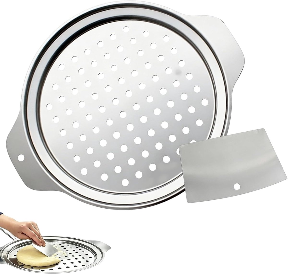 Spätzlepers roestvrij staal - spätzlerasp met schraper - hygiënisch en duurzaam - ideaal voor zelfgemaakte spätzle - ShopVlot