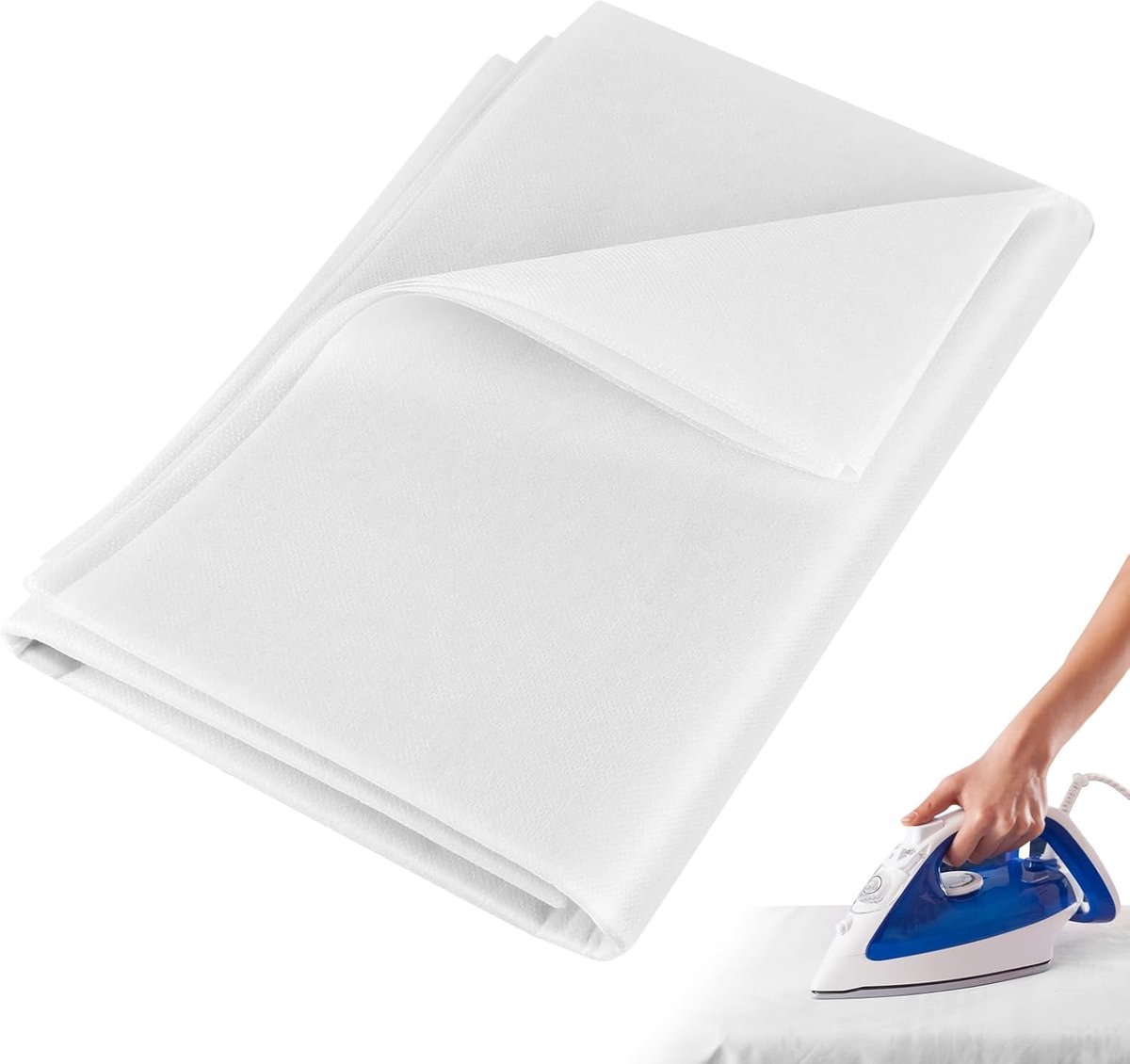 Strijkinterlining 100cm x 2m - Medium gewicht non-woven - Wit - Ideaal voor naaiprojecten - ShopVlot