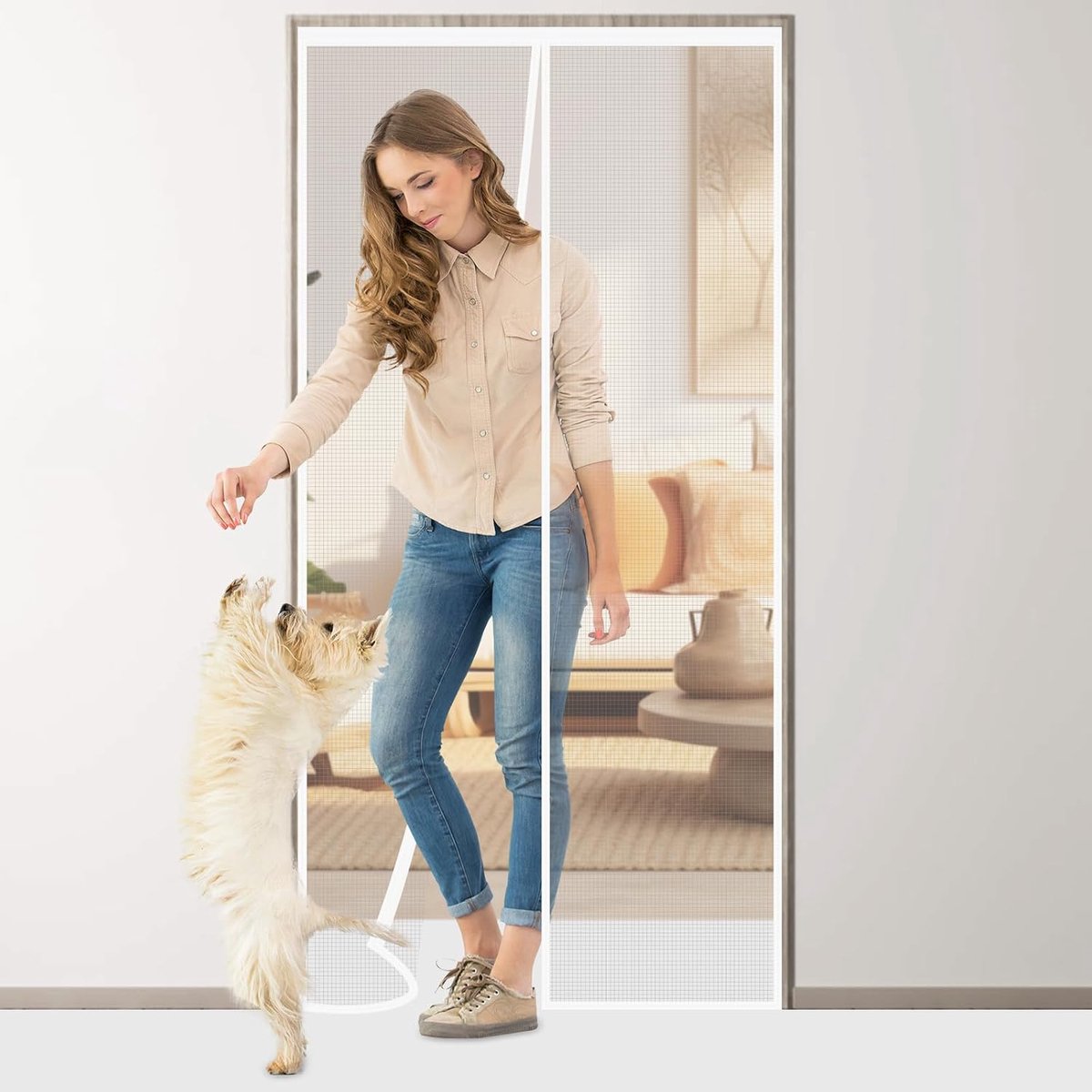Vliegenscherm Deur Magnetisch 75 x 210 cm - Insectenbescherming Polyester - Geen Boren - Ideaal voor Balkon - ShopVlot