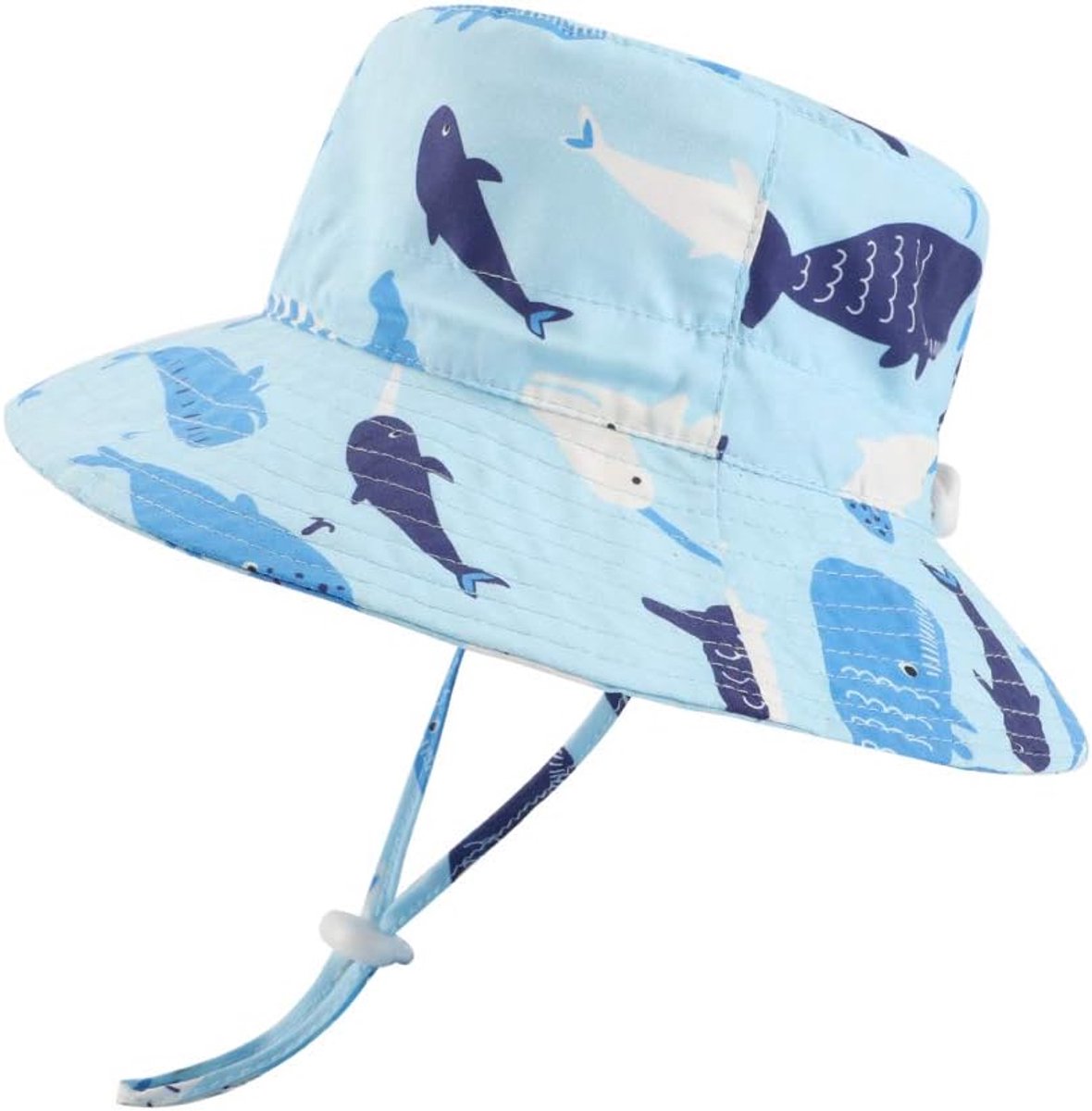 Zomermuts Baby - kinderen met brede rand - verstelbare kinband - perfect voor stranddagen - ShopVlot