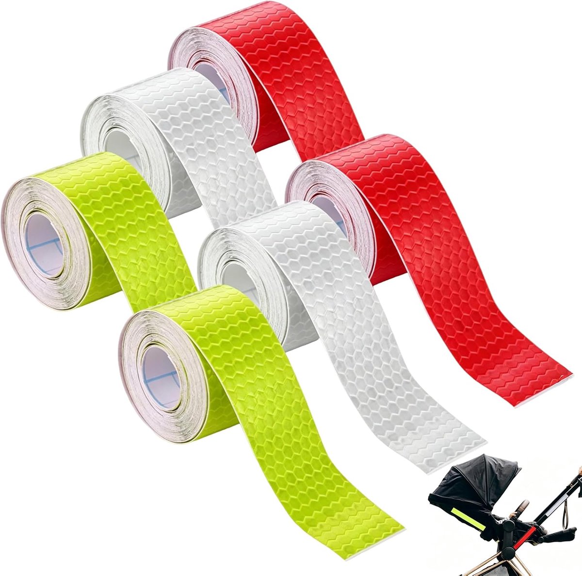 Zelfklevend reflecterend tape 5 m - Neon waarschuwingsband 2 cm - Waterbestendig en sterke reflectie - ShopVlot