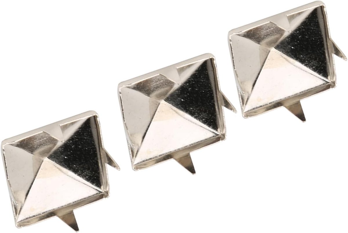 Piramide Nieten 100Pcs - Metaal 4 Claw - Zilver - Perfect voor DIY projecten - ShopVlot