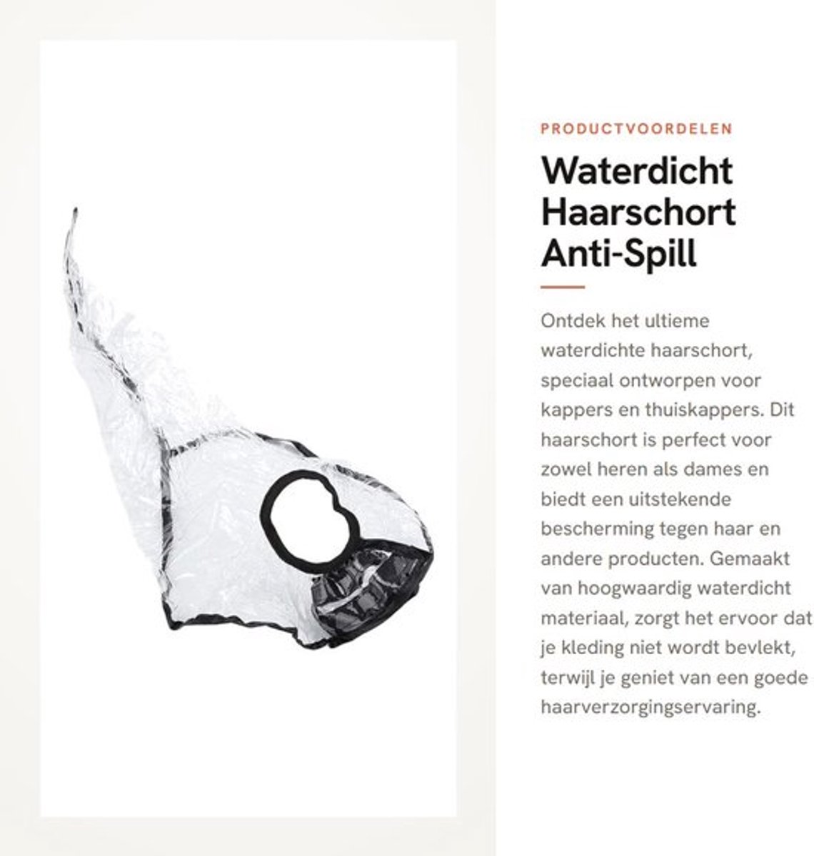 Haarschort Waterdicht - Anti-Spill - Kappersgereedschap - Verstelbaar - Hoogwaardig Materiaal - Comfortabel Ontwerp - Haarwastrechter