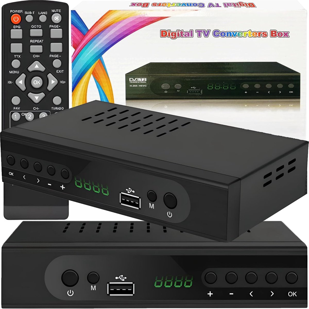 DVB-T2 TV ontvanger - Full HD met HDMI - Digitale receiver met PVR en Timeshift - Ontvang alle digitale zenders - ShopVlot