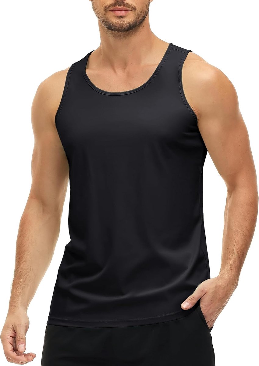 Tanktop heren basic - katoen - comfortabele pasvorm - ideaal voor dagelijks gebruik - ShopVlot