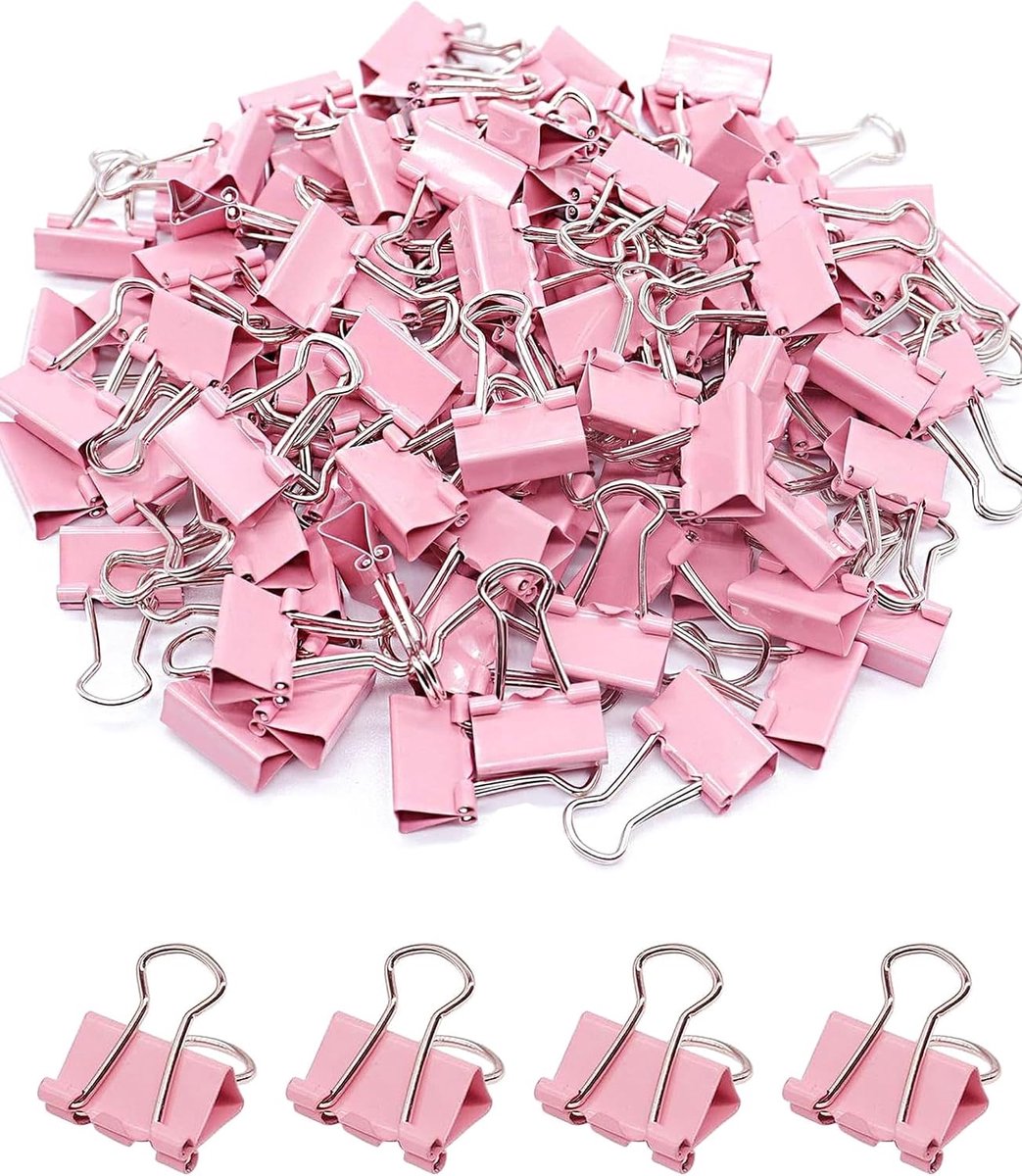 Opvouwbare paperclips 19 mm - metalen clips - antislip veer - ideaal voor school en kantoor - ShopVlot