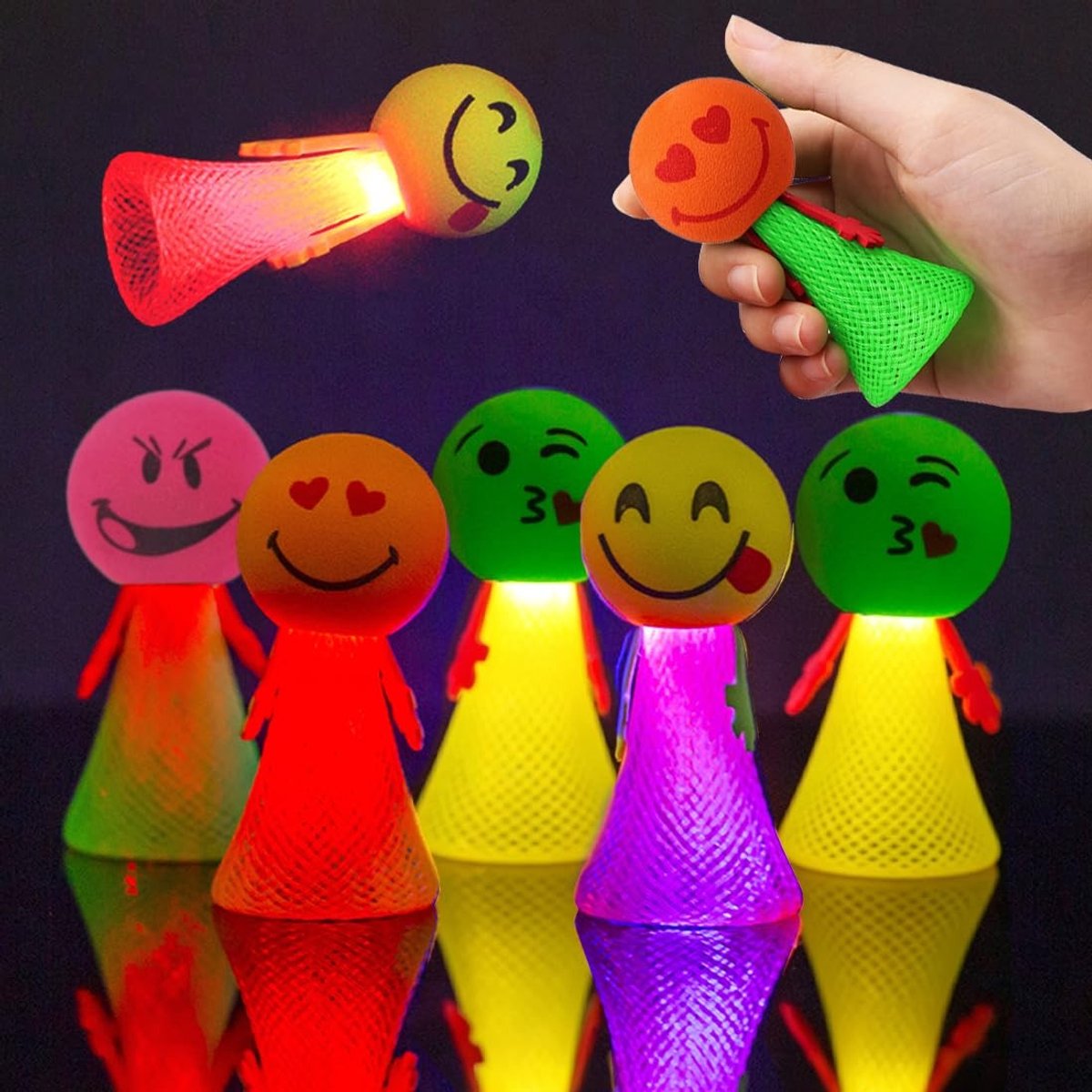 Solidchoice - Set van 12 Verlichte Springballen voor Kinderen