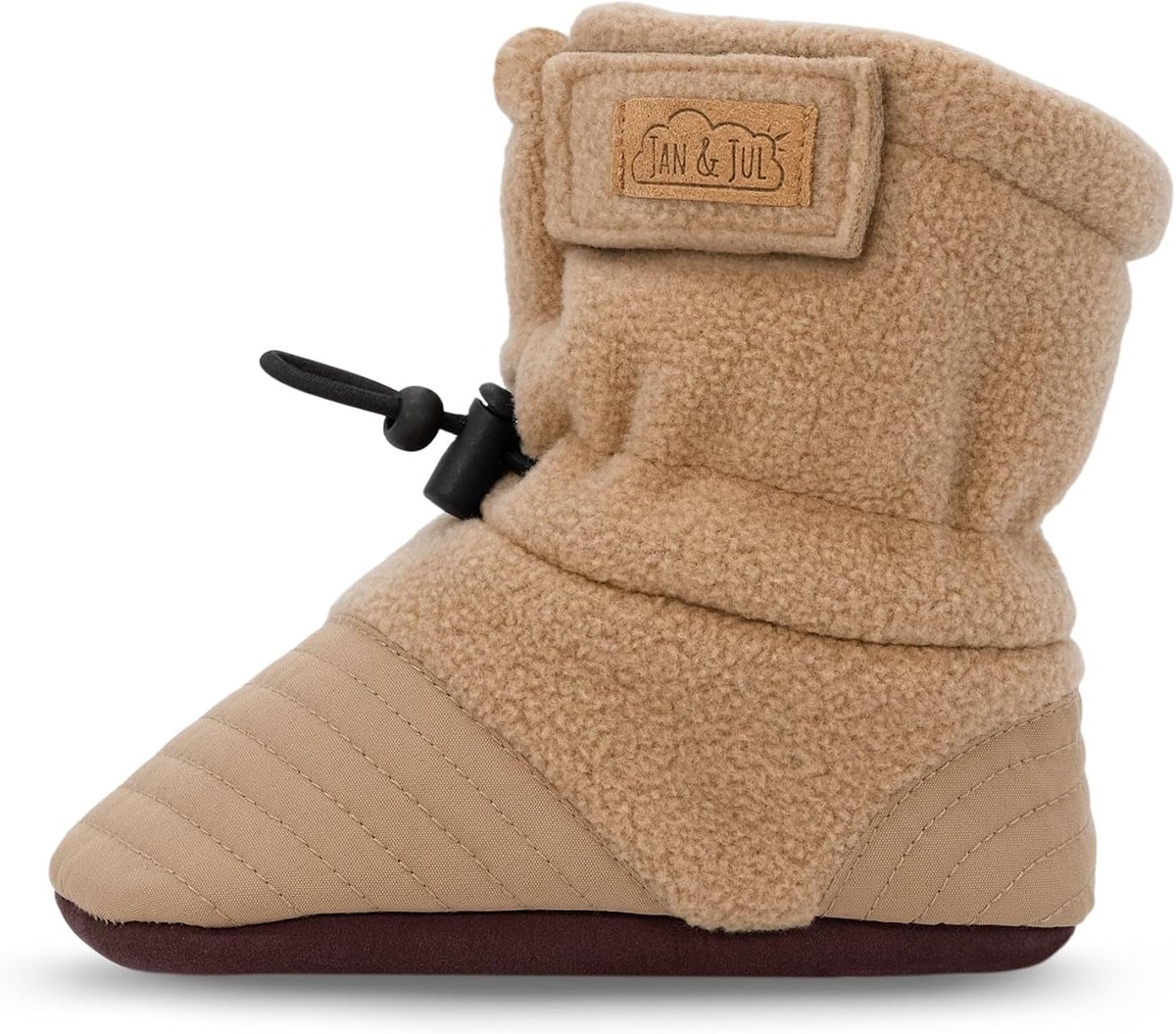 baby kruipschoenen 18-24 maanden - fleece - bruin beren ontwerp - ideaal voor binnen en buiten - ShopVlot