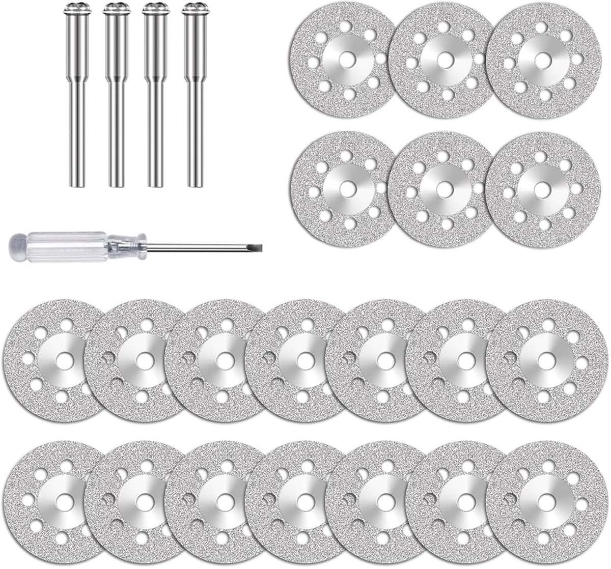 Diamantsnijschijven 25 stuks - 38 g - roterende accessoires - nauwkeurig snijden - ShopVlot