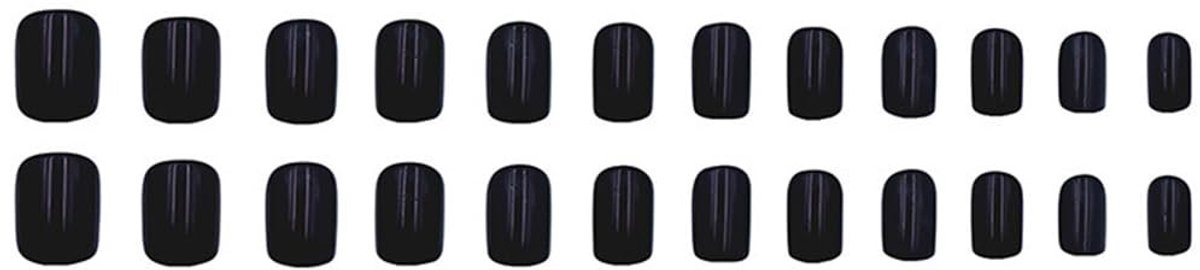 Solidchoice - Set van 24 Druknagels in Zwart voor Kunstnagels