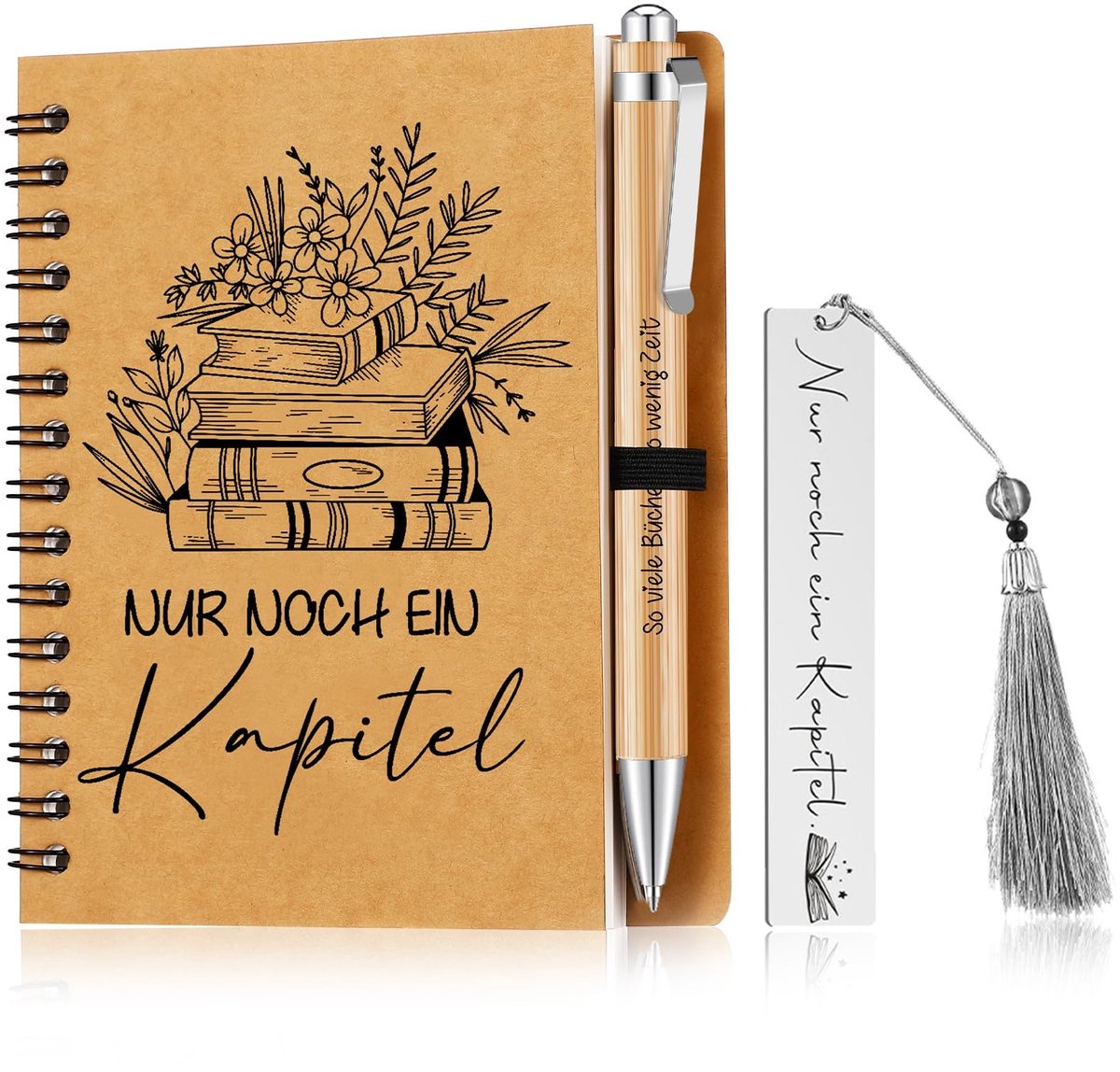 Solidchoice - Cadeauset voor Boekenliefhebbers met Notitieboek en Pen