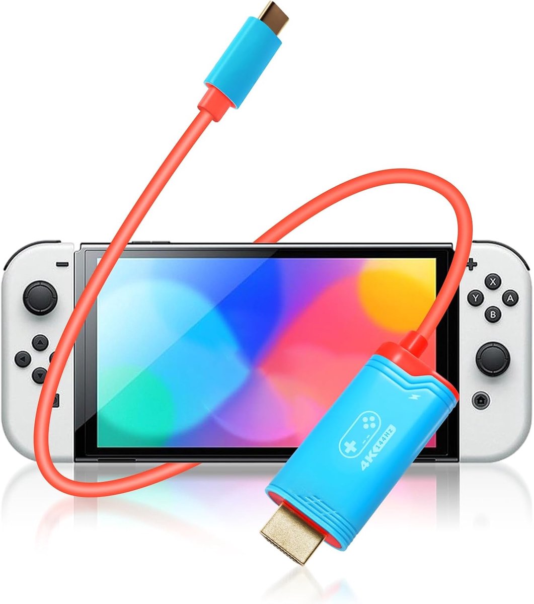 USB C naar HDMI kabel 4K@144Hz - 2M met 100W PD opladen - voor Nintendo Switch en Steam Deck - scherm spiegelen - ShopVlot